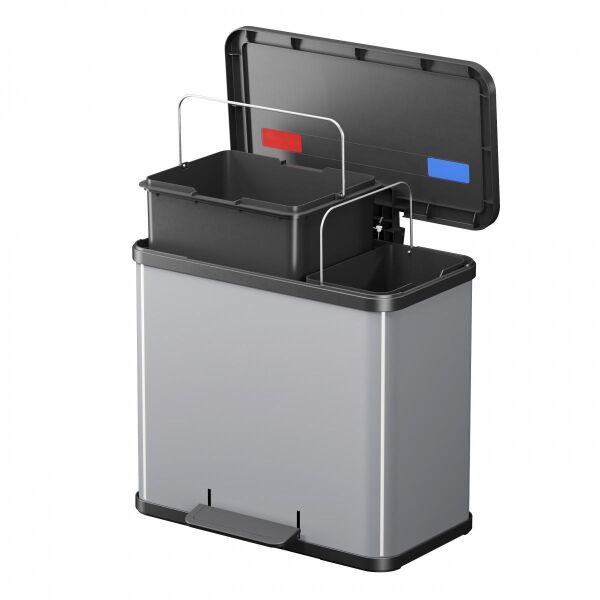 Hailo Öko Duo Plus L Gri Çöp Kovası - 26 L