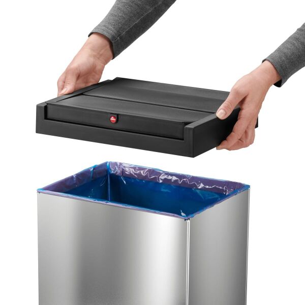 Hailo Big-Box Swing L Paslanmaz Çelik Çöp Kovası - 35 L