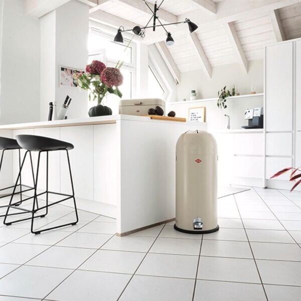 Wesco Kickmaster Maxi White Matt Çöp Kovası - 40 L