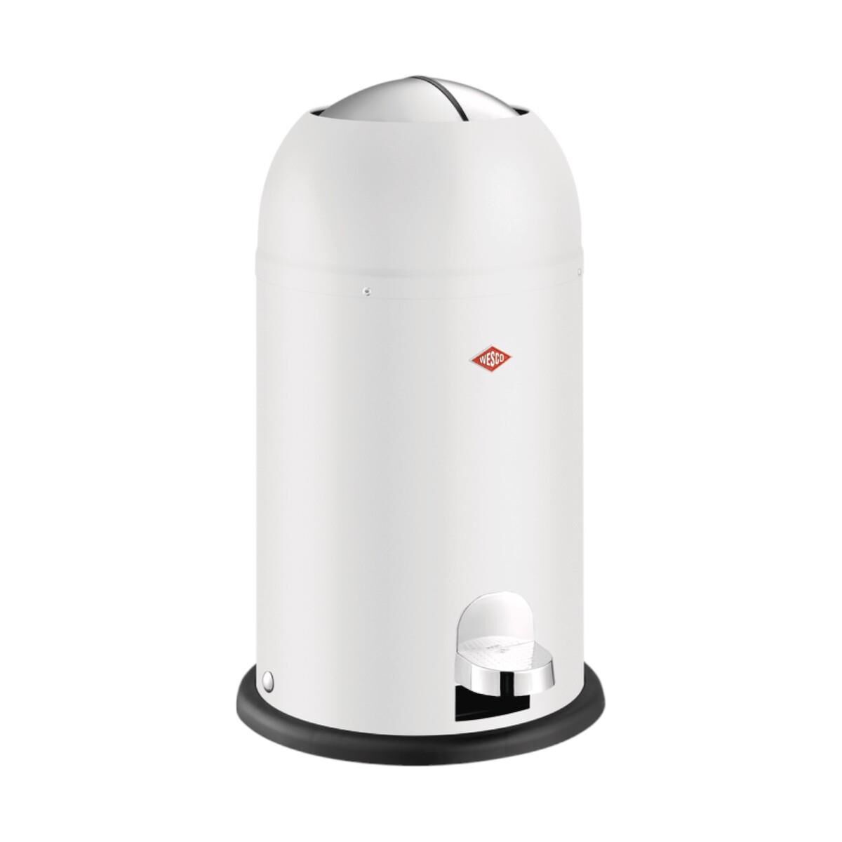 Wesco Kickmaster Jr. White Matt Çöp Kovası - 12 L