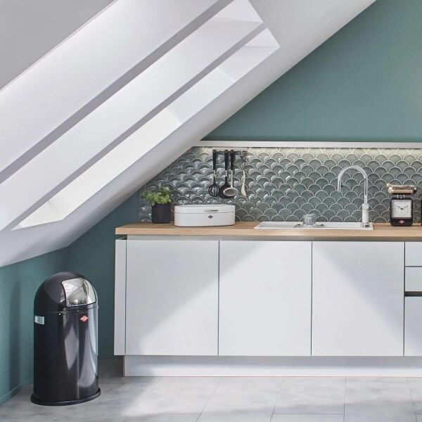 Wesco Pushboy Jr. Graphite Matt Çöp Kovası - 22 L