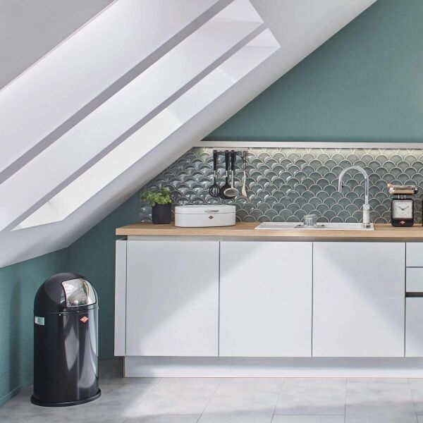 Wesco Pushboy Jr. White Matt Çöp Kovası - 22 L