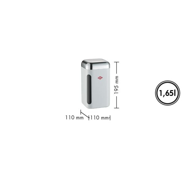 Wesco Canister Beyaz Kare Saklama Kabı