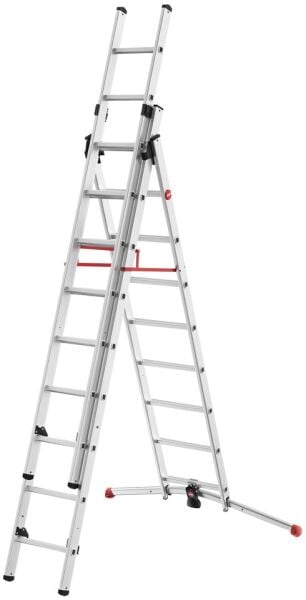 Hailo S100 Profilot 2x9 +1x8 Basamaklı Alüminyum Merdiven